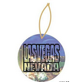 Las Vegas City Scape Ornament w/ Clear Mirrored Back (3 Square Inch)